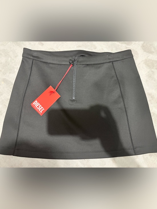 Diesel Dresses & Skirts - Diesel Black Mini Skirt with Exposed Zip and Red Tag